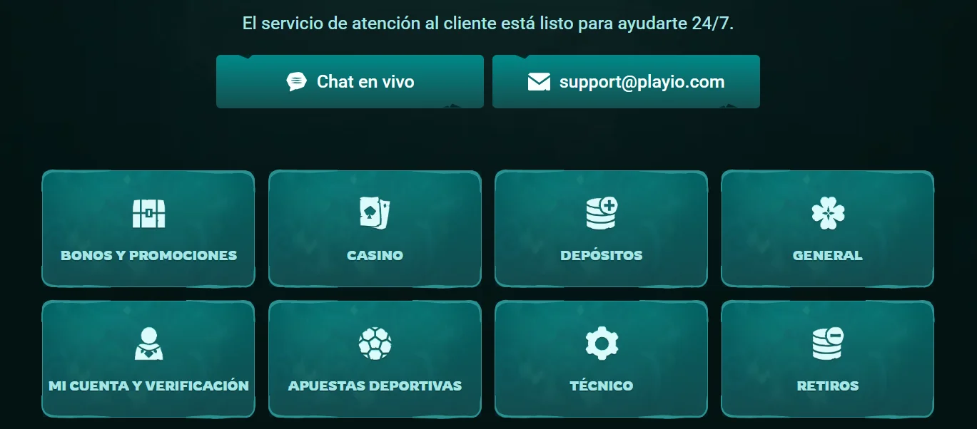 Playio Casino Atención al Cliente